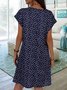 JFN V Neck Polka Dots Casual Midi Dresses 
