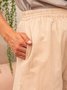 Pockets Plain Summer Casual Shorts Shorts