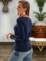 2 in 1 Buttoned Crew Neck Shirt Top