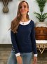 2 in 1 Buttoned Crew Neck Shirt Top