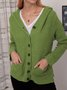 Winter Casual Regular Fit Solid Buttoned Hooded Cardigan