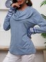 Tribal Vintage Cowl Neck Long Sleeve Shirt Top