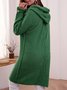 Floral Hooded Knitted Cardigan Plus Size Sweater coat
