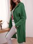 Floral Hooded Knitted Cardigan Plus Size Sweater coat