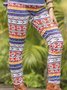 Knitted Tribal Vintage Pants Stretchy Leggings
