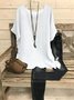 JFN Round Neck Solid Casual Blouse