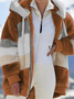 Colorblock Zip Sherpa Hoodie