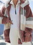 Colorblock Zip Sherpa Hoodie