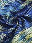 Mens Retro Van Gogh The Starry Night Lapel Loose Short Sleeve Funky Hawaiian Shirt
