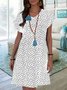 JFN V Neck Polka Dots Casual Midi Dresses 