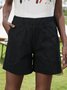 JFN Cotton & Linen Solid Pocketed Casual Shorts