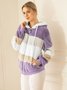 Colorblock Zip Sherpa Hoodie