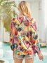 Valentine's Day Love Pattern Casual Loosen Cartoon Blouse