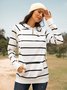 Stripped Half-zip Hoodie