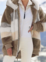 Colorblock Zip Sherpa Hoodie