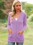 Women Long Sleeve Cotton-blend Cardigans Outerwears