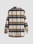Shirt Collar Cotton Blends Checked/Plaid Shirt & Top