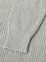 Casual Solid Turtleneck Long Sleeve Sweater