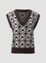 Household Daily Vintage Geometric Casual Sweater