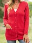 Women Long Sleeve Cotton-blend Cardigans Outerwears
