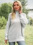 Casual Solid Turtleneck Long Sleeve Sweater