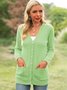 Women Long Sleeve Cotton-blend Cardigans Outerwears