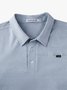 Men's Structural Lapel Short Sleeve Polo Shirt