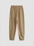 JFN Cotton & Linen Solid Casual Pants