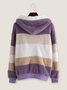 Colorblock Zip Sherpa Hoodie