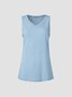 JFN V Neck Solid Basic Top