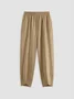 JFN Cotton & Linen Solid Casual Pants