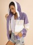 Colorblock Zip Sherpa Hoodie