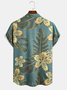 Mens Floral Print Casual Breathable Hawaiian Short Sleeve Shirt