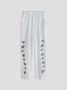 Women's Loose Casual Baggy Linen & Cotton Daisy Floral Pant 