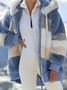 Colorblock Zip Sherpa Hoodie