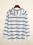 Stripped Half-zip Hoodie