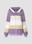Colorblock Zip Sherpa Hoodie
