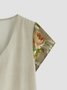 JFN V Neck Floral Vacation Mini Dress 