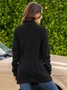 Plus Size Casual Pockets Knitted Long Sleeve Solid Jacket