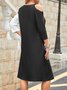 JFN Round Neck Abstract Casual Midi Dresses