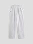 JFN Women Solid Loose Cotton Linen Casual Turnip Pants