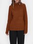 JFN Deep Green Turtleneck Cotton-Blend Vintage Shirt & Top