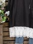 Shawl Collar Long Sleeve Casual Knitting Dress