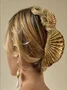 Real Gold Electroplated Headdress Large Shell Hairpin Niche Design Alloy Clip High-end Clip