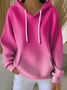 Women Ombre Spring/Fall Printing Long Sleeve Casual Daily Hoodie