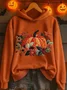 Women Floral Spring/Fall Printing Long Sleeve Casual Daily Hoodie