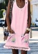 Sleeveless tassel Casual Dresses
