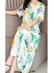 Crew Neck Women Dresses Daily Linen Dresses