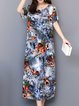 Crew Neck Women Dresses Daily Linen Dresses