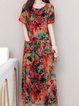 Crew Neck Women Dresses Daily Linen Dresses
